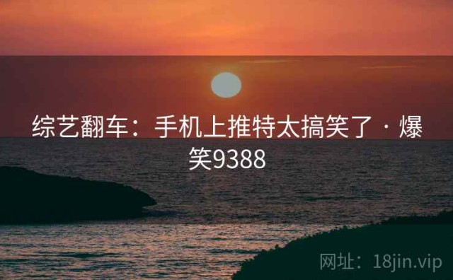 综艺翻车：手机上推特太搞笑了 · 爆笑9388